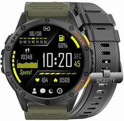 SMARTWATCH MĘSKI GRAVITY GT24-5 - LATARKA, DODATKOWY PASEK
