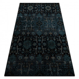 Dywan wełniany OMEGA KARAJA kwiaty granat 170x235 cm