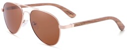 Drewniane okulary przeciwsłoneczne Niwatch Musca Brown