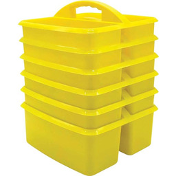Żółte plastikowe pojemniki do przechowywania - 6 szt