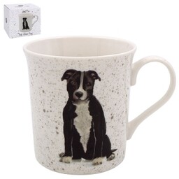 KUBEK PORCELANOWY Pies Amstaf - Staffie
