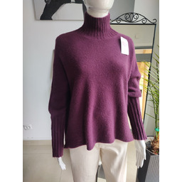 Półgolf z Baby Alpaca - fioletowy One size