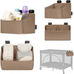 LIONELO Organizer na pieluchy Sidepocket Small Beżowy