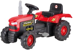 Dolu Duży traktor na pedały, czerwony