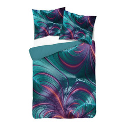 Detexpol Pościel z mikrofibry 3D 220x200 Kwiat fioletowa