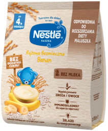 Nestle - Kaszka ryżowa bezmleczna banan po 4