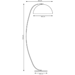 Lampa stojąca Arcos EMIBIG LIGHTING, żółty / pomarańczowy,