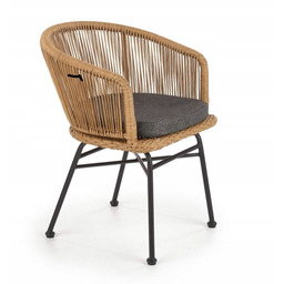 Rattanowe Krzesło Ogrodowe Halmar K400 Naturalne na Taras
