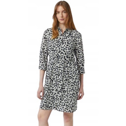 Comma Sukienka Koszulowa z Paskiem w Panterkę