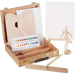 Relaxdays Kuferek malarski, 22-częściowy zestaw do malowania drewna,