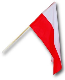 Flaga Polska z kijem - wygodny sposób