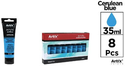 Farba akrylowa błękit podstawowy 35ml (8szt) - Artix
