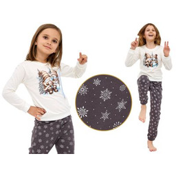 Cornette Piżama dziecięca BALBINA: ecru/szary