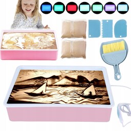 Piaskowe Obrazki Lampą Led Malowanie Piaskiem Zabawki Edukacyjne