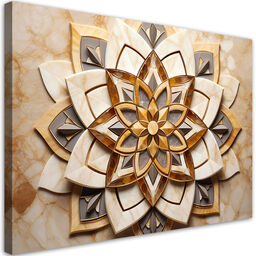 Obraz - AI Kwiaty mandala 3D 60x40