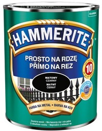 HAMMERITE Farba na rdzę Matowy Czarny 0,7L