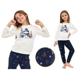 Cornette Piżama dziecięca ANTONIA: ecru/granat