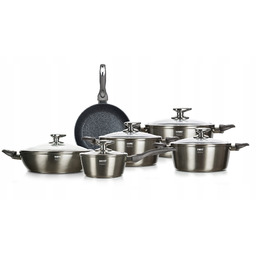 Zestaw garnków Banquet Mettalic Platinum indukcja 11 el.