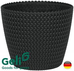 Antracytowa donica Hipster 22x18cm 5L