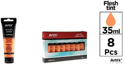 Farba akrylowa cielista 35ml (8szt) - Artix