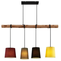 Lindby - Moskau 4 Lampa Wisząca Red/Grey/Black/Yellow