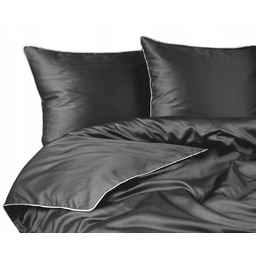 Pościel Pure Makosatyna 160X200 Ciemny Szary Premium