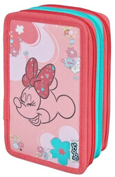 Piórnik potrójny z wyposażeniem Myszka Minnie - Cass