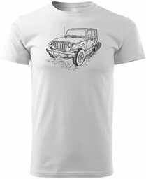 Koszulka Jeep Wrangler Rubicon z samochodem Jeep Wrangler