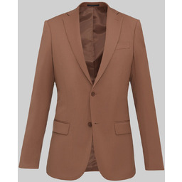 marynarka do zestawu monticiano brąz slim fit