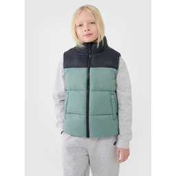 4F Bezrękawnik chłopięcy puchowy z wypełnieniem syntetycznym 4FJWSS25TVJAM208-41S