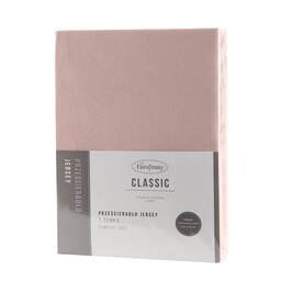 Eurofirany Prześcieradło jersey 3 z gumką 90x200 pudrowe