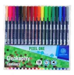 Cienkopisy trójkątne 0.4mm 18 kolorów Pixele Astra AS202023901-85002