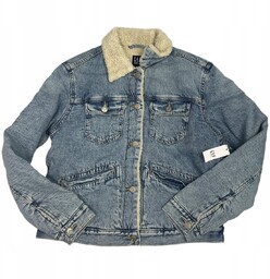 Jeansowa kurtka damska kożuszek GAP DENIM M