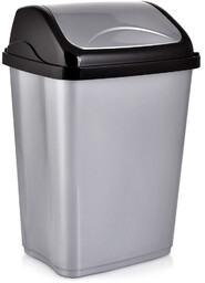 Kosz na śmieci plastikowy szary 16 l