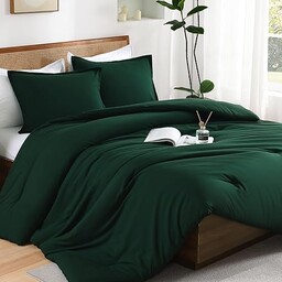 Andency Dark Emerald Green Queen zestaw pościeli, 3-częściowy