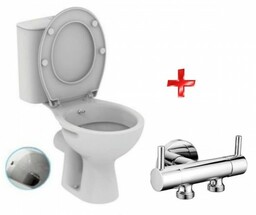Kompakt WC funkcją bidet z deska soft-close, odpływ
