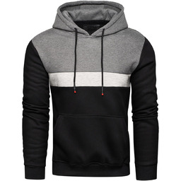 Bluza męska czarna z kapturem Recea