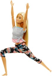 Barbie, lalka Made to Move Kwiecista , różowa
