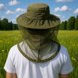 KAPELUSZ PRZECIWSŁONECZNY Z SIATKĄ MOSKITIERĄ CZAPKA OCHRONNA -