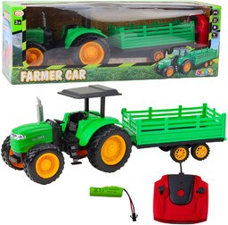 Nd24_22935 Traktor Farmerski Z Przyczepa Zdalnie