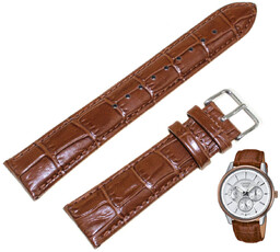 Skórzany pasek do zegarka Casio BEM-302L brązowy 20