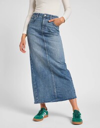 SPÓDNICA JEANSOWA MAXI LEE 112355211 BACK SLIT MAXI