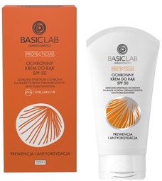 BasicLab, Ochronny Nawilżajacy Krem Do Rąk Spf 30