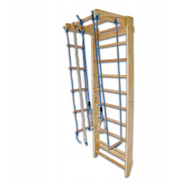 Drabinka gimnastyczna dla dzieci 220x80 huśtawka lina kółka