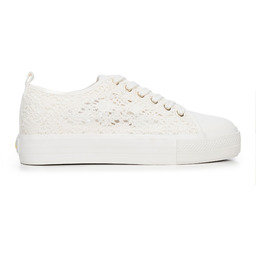 Damskie sneakersy ażurowe złamana biel