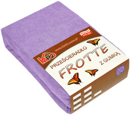 KARO Prześcieradło frotte z gumką 180x200 fioletowe 022
