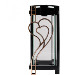 Lampion pałki serce 31 cm czarny