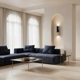 Kinkiet LOOPEZ czarny/złoty SL.0950 - Sollux