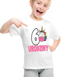 T-shirt Koszulka urodzinowa 6 Urodziny Jednorożec