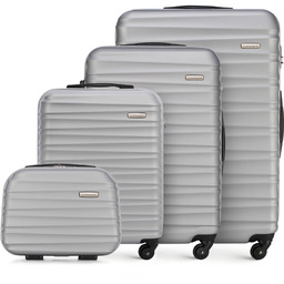 Komplet walizek z ABS-u z żebrowaniem